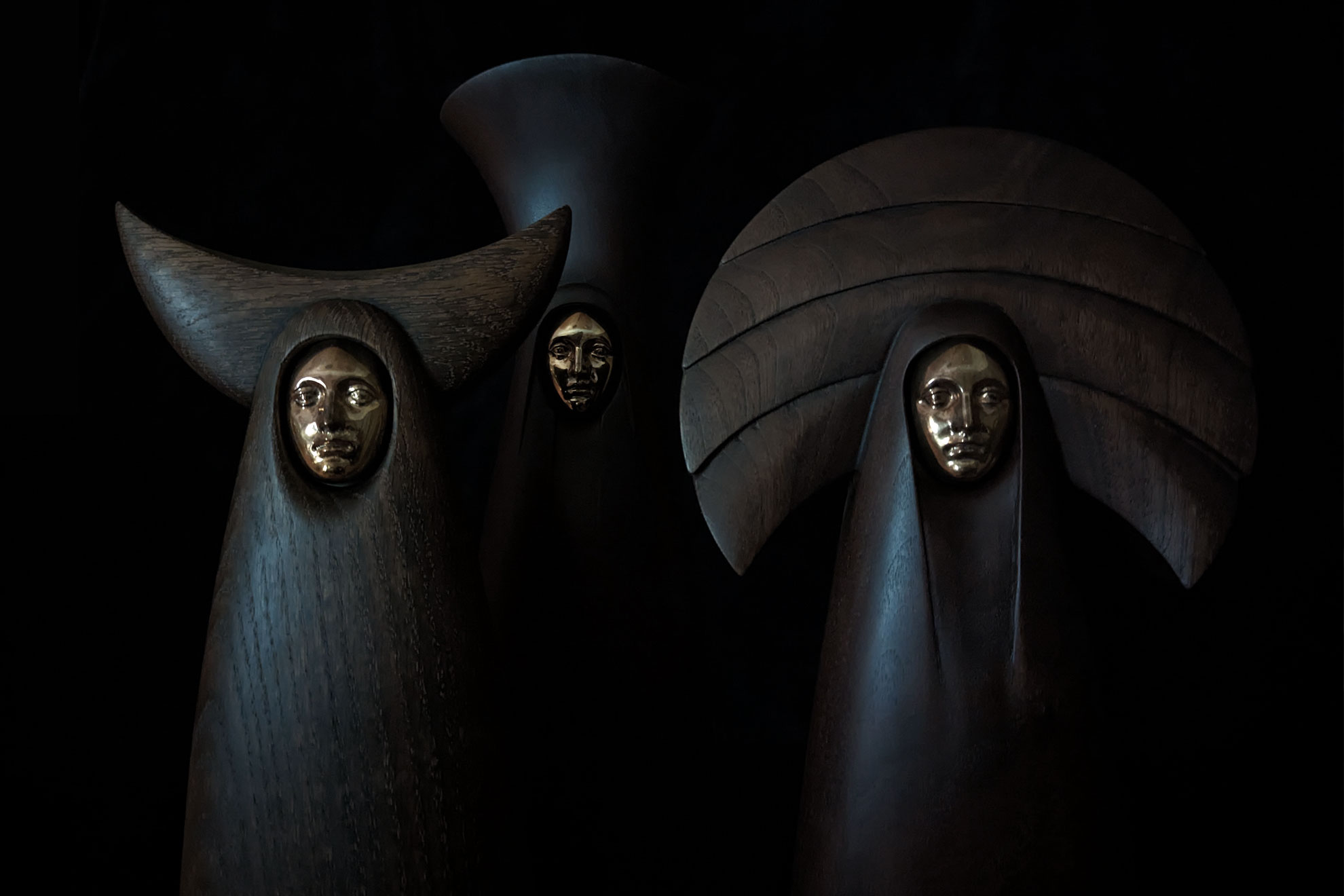 'Three Priestesses'. Sculpture