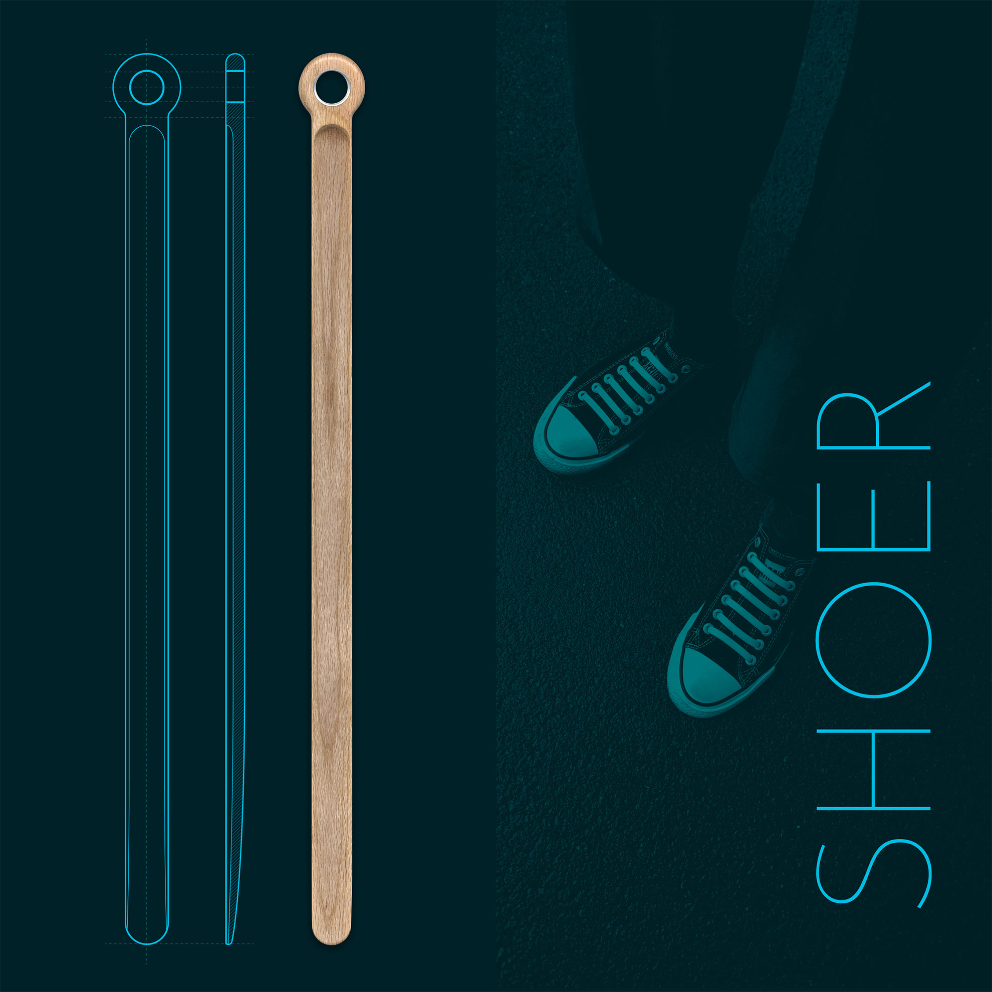 SHOER a modern shoe horn